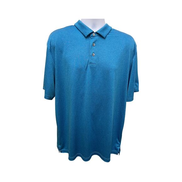 PGA Tour Other - PGA TOUR Pro Series Mens XL Polo Shirt CoolPlay Short Sleeve pattern Blue